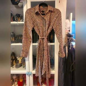 Leopard shirt dress